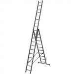 Лестница 3х11 ступеней (алюминиевая, трехсекционная, со стабилизатором)