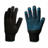 Перчатки трикотажные 3-ниточные с ПВХ (черные) 10 кл